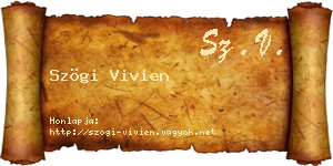Szögi Vivien névjegykártya